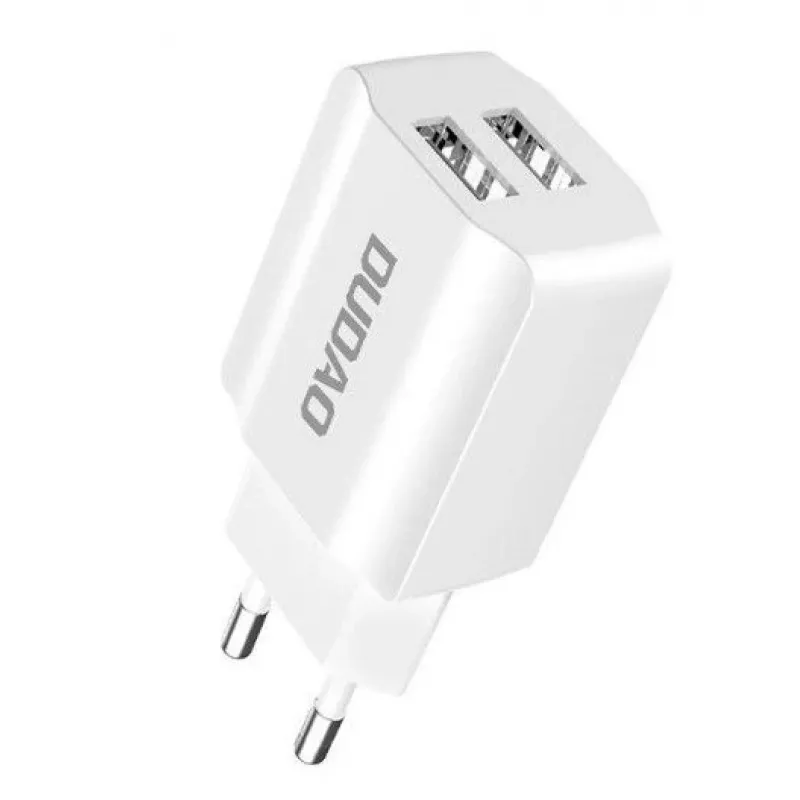 Dudao EU seinadapter 2x USB 5V / 2,4A Valge
