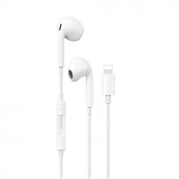 Dudao In-Ear kõrvaklapid Lightning-pistikuga Valge