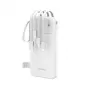 Dudao K11 10000mAh Powerbank with Built-in Cables White