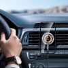 Dudao Magnetiline hoidja MagSafe induktiivlaadijaga 15W auto ventilatsioonirestile - must