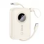 Dudao PD22.5W sisseehitatud kaabliga kiirlaadimise akupank 10000mAh Valge