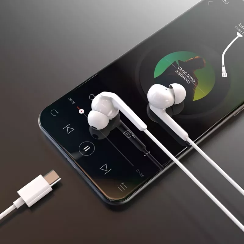 Dudao X3C+ Hi-Fi In-Ear Monitor Earphones 1.2m White