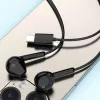 DUDAO X3C kõrvaklapid, juhtmega, USB-C, 1,2 m - must