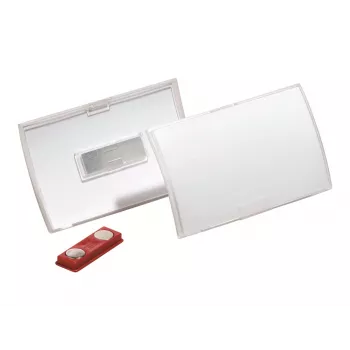 DURABLE CLICK FOLD Magnetiline Nimesildihoidja 90x54 mm, Läbipaistev, 10 tk pakk (821519)