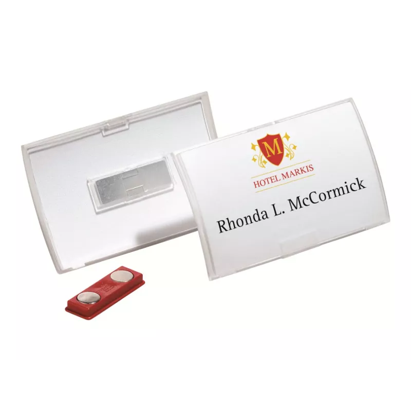 DURABLE CLICK FOLD Magnetiline Nimesildihoidja 90x54 mm, Läbipaistev, 10 tk pakk (821519)