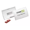 DURABLE CLICK FOLD Magnetiline Nimesildihoidja 90x54 mm, Läbipaistev, 10 tk pakk (821519)