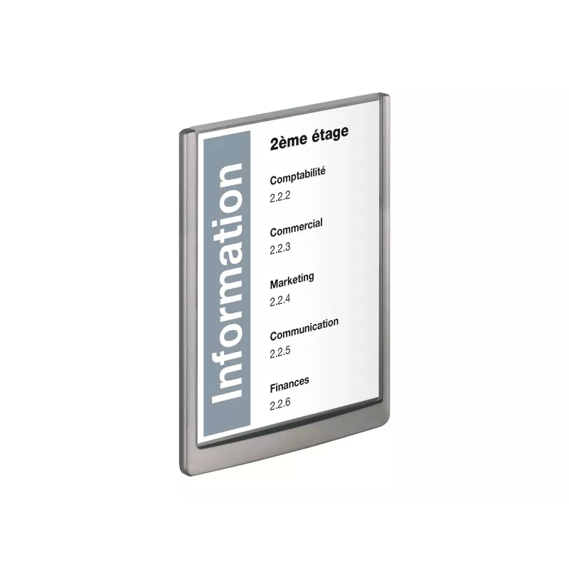 DURABLE CLICK SIGN A4 püstine uksesilt hõbedane 486737