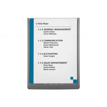 DURABLE CLICK SIGN A4 püstine uksesilt hõbedane 486737