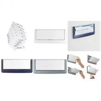 DURABLE CLICK SIGN uksesilt 149x52,5 mm hõbedane-hall akrüülraam, läbipaistev kate, vahetatav sisu ilma tööriistadeta, kruvi- või liimkinnitus, 1 tk 486002