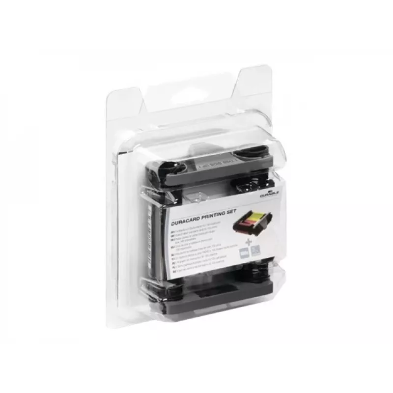 DURABLE DURACARD ID 300 printeri tarvikute komplekt musta monokroomse ribooniga ja puhastuskaardiga 891300