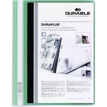 DURABLE DURAPLUS A4+ esitluskaust, roheline, 25-pakk 257905