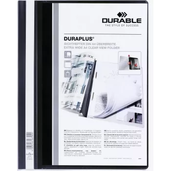DURABLE DURAPLUS esitluskaust A4+ läbipaistev PP 25 tk pakk 257901