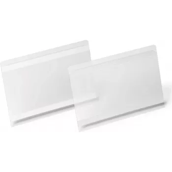 DURABLE HARD COVER isekleepuv silt-tasku A5 horisontaalne, läbipaistev, 10-pakk 118319