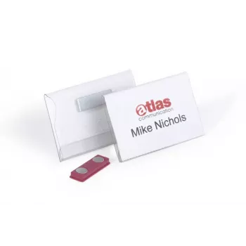 DURABLE Magnetiline Nimesilt 90 x 54 mm, Läbipaistev, 25 tk pakis 811719