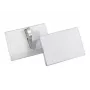 DURABLE nimesildihoidja 54x90 mm krokodilliklambriga, 25 tk pakis, läbipaistev 811119