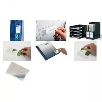 DURABLE POCKETFIX® isekleepuvad taskud 105x65 mm, läbipaistvad, 100 tk pakk 831919