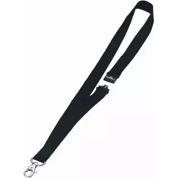 DURABLE Tekstiilist kaelapael 20 koos karabiinkonksuga, must, 10-pakk (813701)