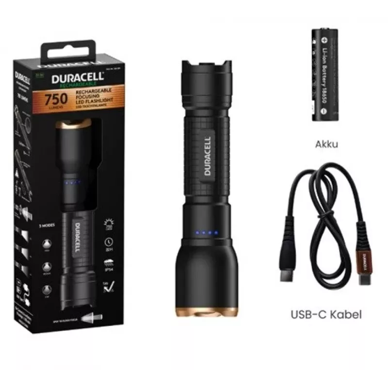 Duracell DF750R taskulamp must