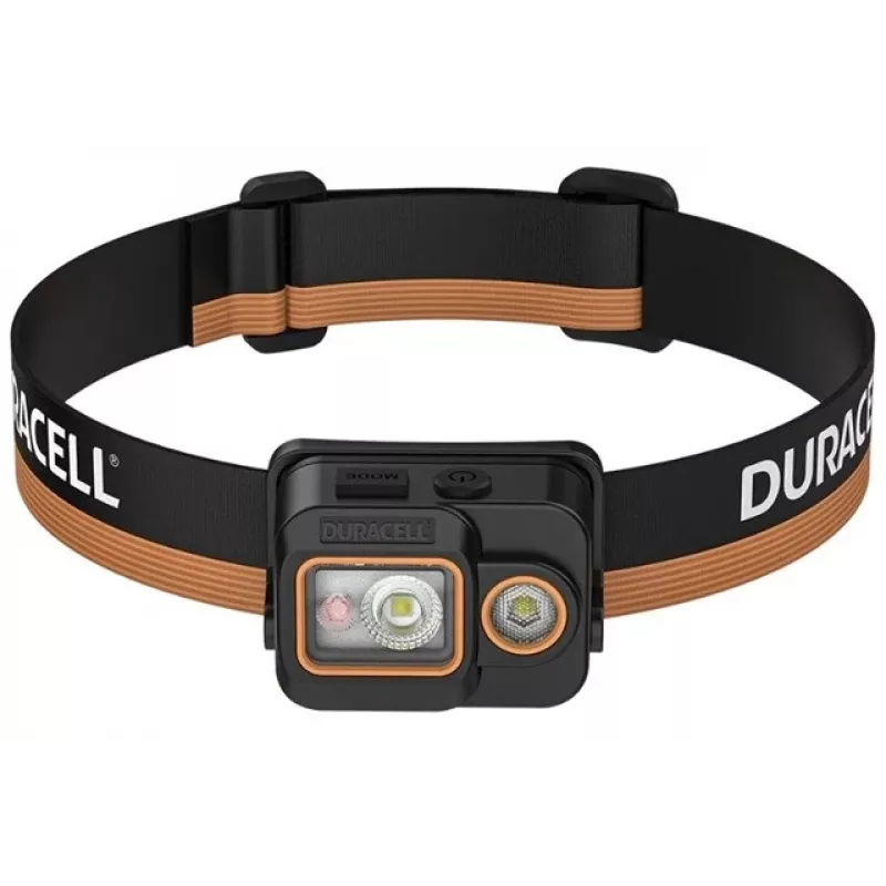 Duracell DH700R laetav LED-pealamp, 700 luumenit, liikumisandur, IPX4, must/oranž