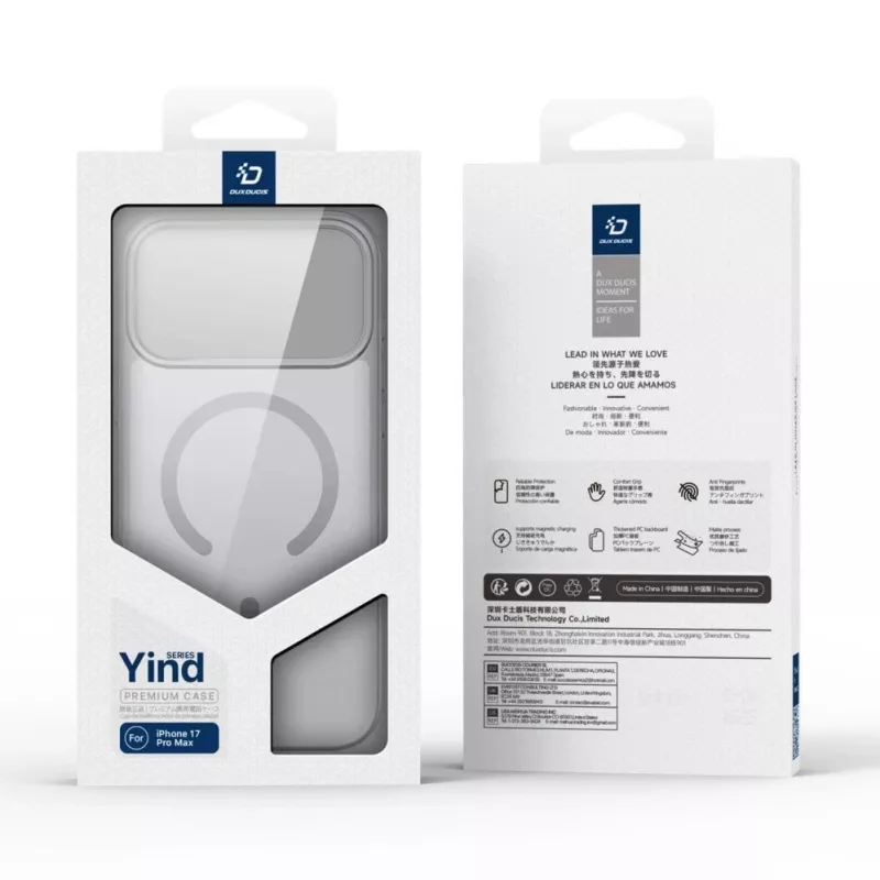 Dux Ducis Apple iPhone 17 Pro Max YIND PC+TPU Ümbris MagSafe'iga Hall