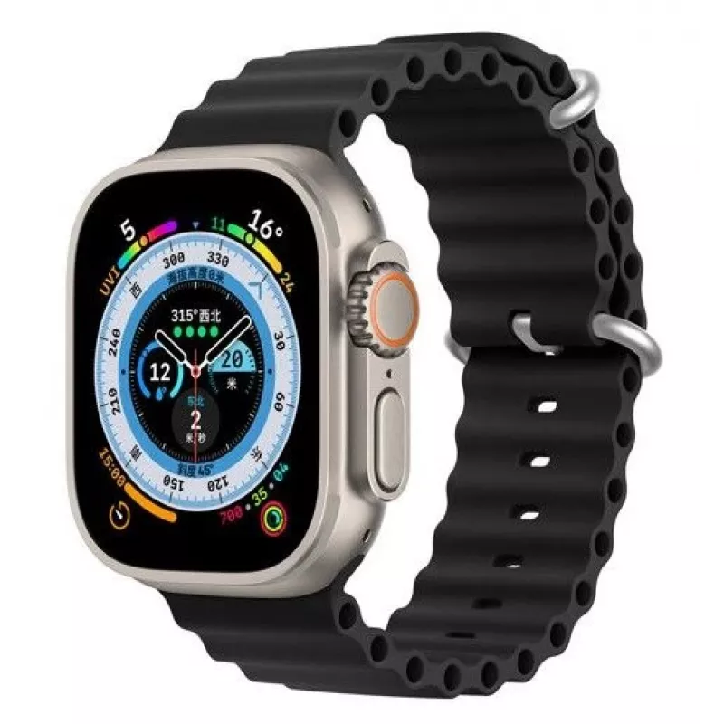 Dux Ducis Apple Silikoonrihm Apple Watch 42/44/45/46/49mm Must