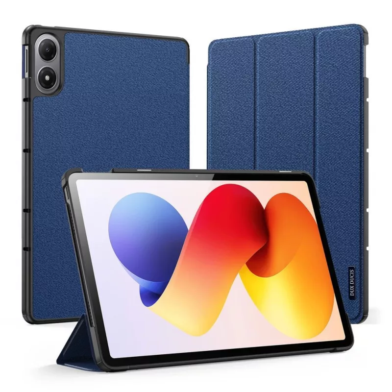 Dux Ducis Domo Series Tri-fold Stand PU Leather Tablet Cover for Xiaomi Redmi Pad 2 Pro, Blue