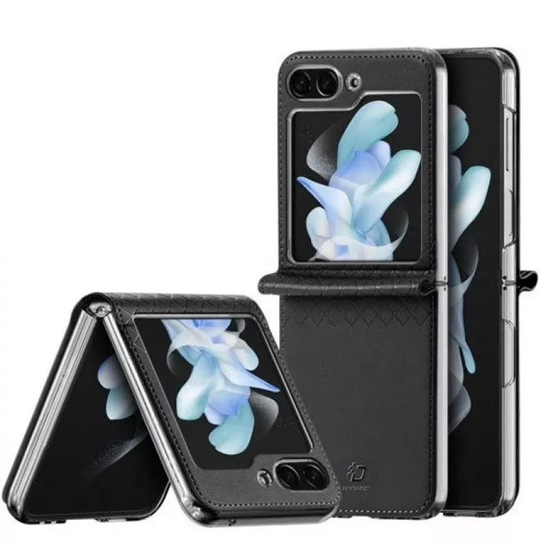 Dux Ducis Galaxy Z Flip5 5G Flip Leather Case Wallet Black