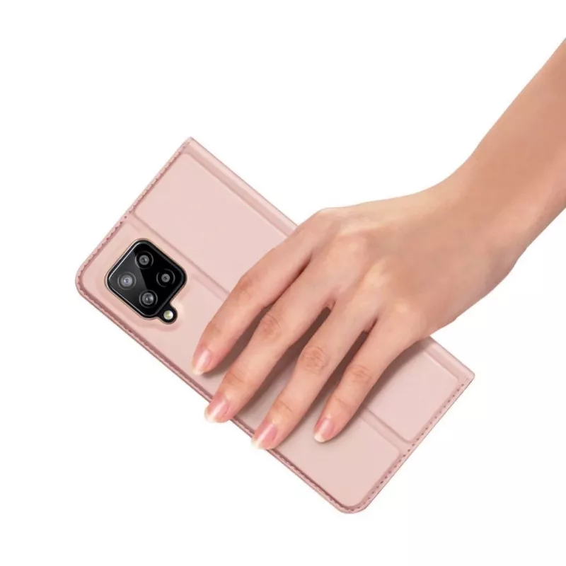 DUX DUCIS Skin Pro Flip Case Samsung Galaxy A54 5G jaoks, Roosa, PU-nahk kaarditasku ja alusega