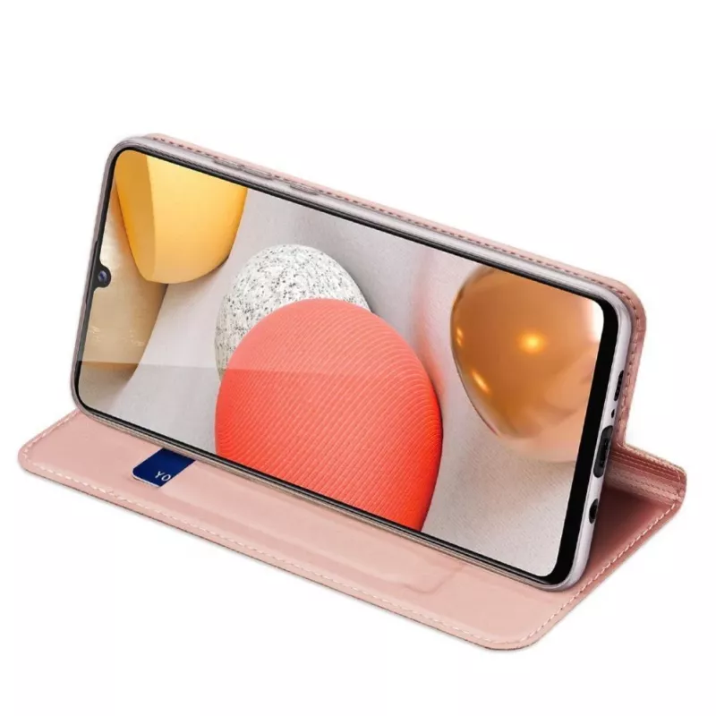 DUX DUCIS Skin Pro Flip Case Samsung Galaxy A54 5G jaoks, Roosa, PU-nahk kaarditasku ja alusega