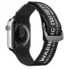 Dux Ducis Rihm (Outdoor versioon) Apple Watch Ultra, SE, Series 8, 7, 6, 5, 4, 3, 2, 1 (49, 45, 44, 42 mm) nailonist käepael must hõbedane
