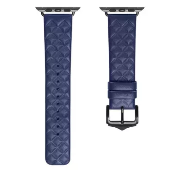 Dux Ducis Trap Nahkne käerihm Apple Watch 7/6/5/4/3/2/SE (45/44/42mm) Ehtne Nahkkäevõru Sinine
