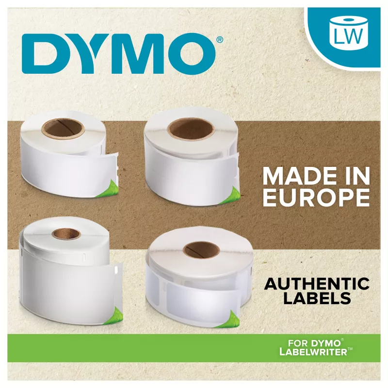 DYMO LabelWriter aadressisildid 99010, 28x89 mm, valge, 2 rulli 130 tk