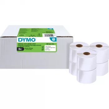 DYMO LabelWriter saatelehtede ja nimesiltide etiketid, 54 x 101 mm, valge, püsiv liim, 220 etiketti rullis