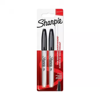DYMO Sharpie peenikese otsaga püsimarker must (2-pakk)
