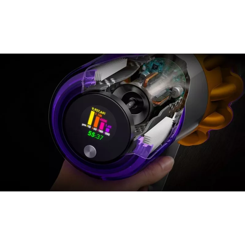 Dyson V15s Detect Submarine 2-in-1 varstolmuimeja, kuiv- ja märgpuhastus, kotita, 0,77 L, nikkel/kollane
