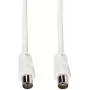 e+p HFT 1 koaksiaalne antennikaabel 1,5m valge 75 Ohm IEC pistik pesasse