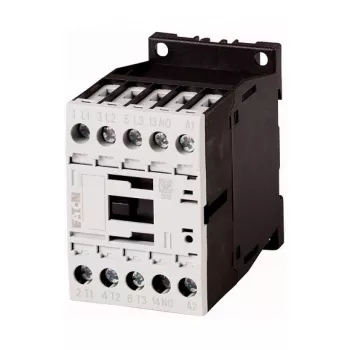 Eaton DILM12-10 jõukontaktor – 230V AC pool, 3-pooluseline + 1 NO, 12A AC-3, 5.5kW, IP20, DIN-liistule