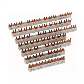Eaton EVG-3PHAS/9MODUL 3-faasiline tihvtiga siin, 10 mm², 9 moodulit, 63 A, 400 V, kahvelühendusega, täielikult isoleeritud, hall