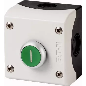 Eaton M22-D-G-X1/KC11/I Pushbutton Panel Grey, 1NO+1NC, Momentary, 22.5mm, IP66/IP67/IP69K 216522