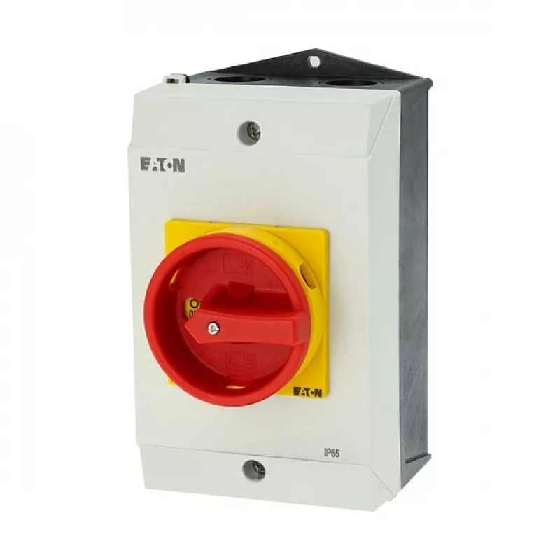 Eaton P1-25/I2/SVB/HI11 25A 3-poolne pealüliti avariiseiskamisega, pinnale paigaldatav, IP65, punane/kollane