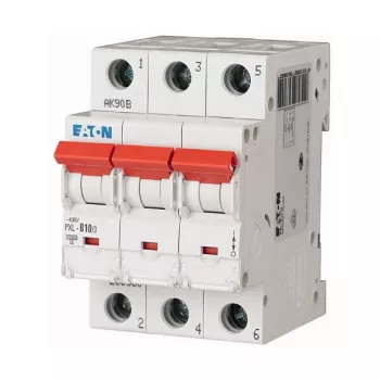 EATON PXL-C10/3 miniatuurne kaitselüliti, 10A, 3-pooluseline, C-karakteristik, 400V, 10kA (236422)