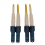 Eaton Tripp Lite Series N370X-01M 400G dupleks ühemoodiline 9/125 OS2 ümberlülitatav fiiberoptiline kaabel (LC/UPC M/M, 1m, LSZH, kollane)