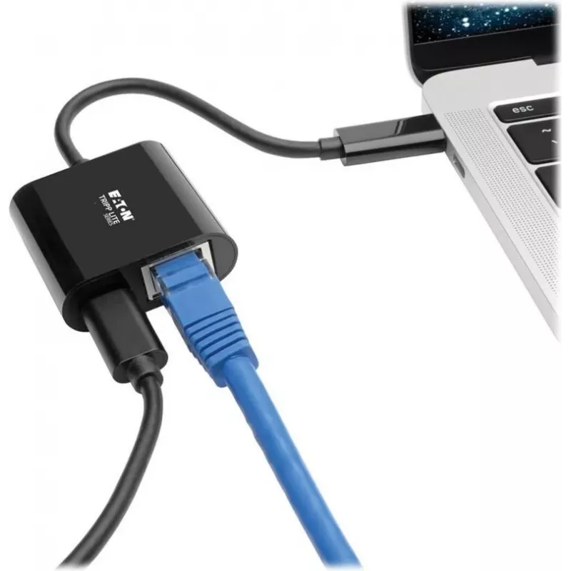 Eaton Tripp Lite U436-06N-GB-C USB-C Gigabit Etherneti adapter USB-C PD laadimisega - Thunderbolt 3 - must