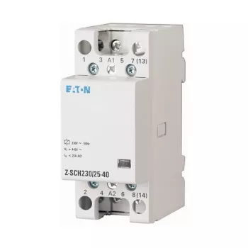 EATON Z-SCH230/25-40 Paigalduskontaktor, 230V AC mähis, 4-pooluseline (4 NO), 25A, 2 TE, DIN-liist, MPN 248847