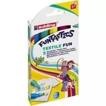 Edding e-17 peenjoonistuspliiatsite komplekt - 0,5 mm kiudotsik, erinevad värvid (sinine, pruun, roheline, violetne, kollane), vesialuseline tint, 5 pliiatsit 4-17-5