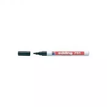 Edding e-751 Läikiv Värvimarker Must 1-2 mm 04BLK751-1001