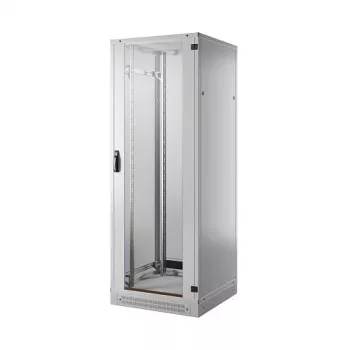 EFB 19-tolline võrgukapp komplekt PRO 42U, 800x1000 mm, RAL7035, 4-ventilaatoriga katuseseade, toiteplokk + sokkel