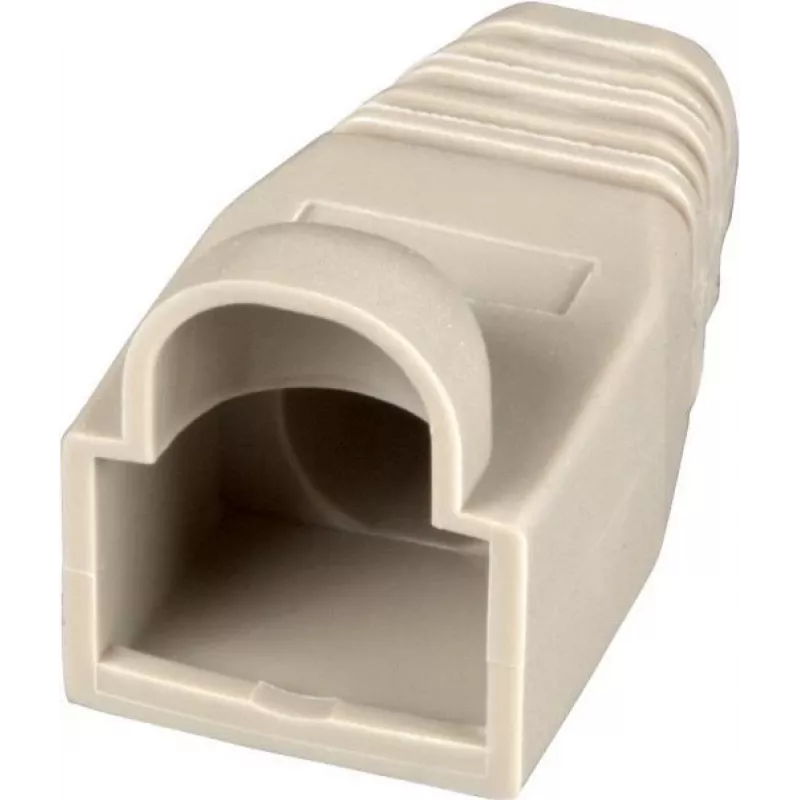 EFB Electronics Network Cable Boots RJ45 Beige Snagless Latch Protection Pack of 100