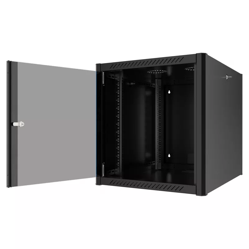 EFB Elektronik 19 tolli seinakinnitusega korpus 16HE, sügavus 800 mm, eelmonteeritud, RAL 9005