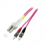 EFB Elektronik Duplex Jumper LC-ST 50/125µm OM4 LSZH Erika Violet 2.0mm 3m